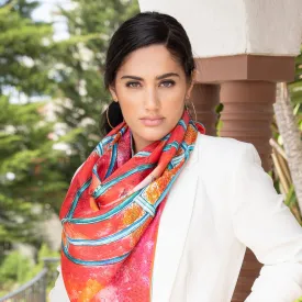 Rainbow Bridges - Square Silk Scarf