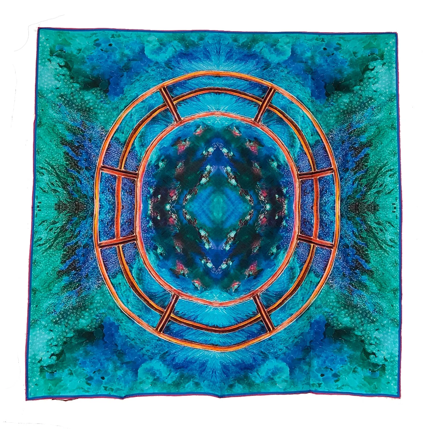 Rainbow Bridges - Square Silk Scarf