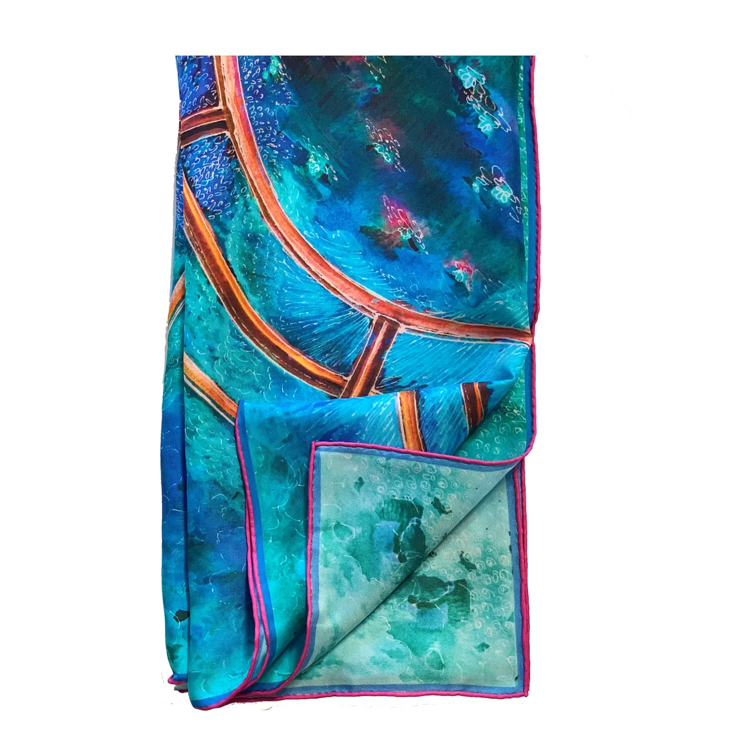 Rainbow Bridges - Square Silk Scarf