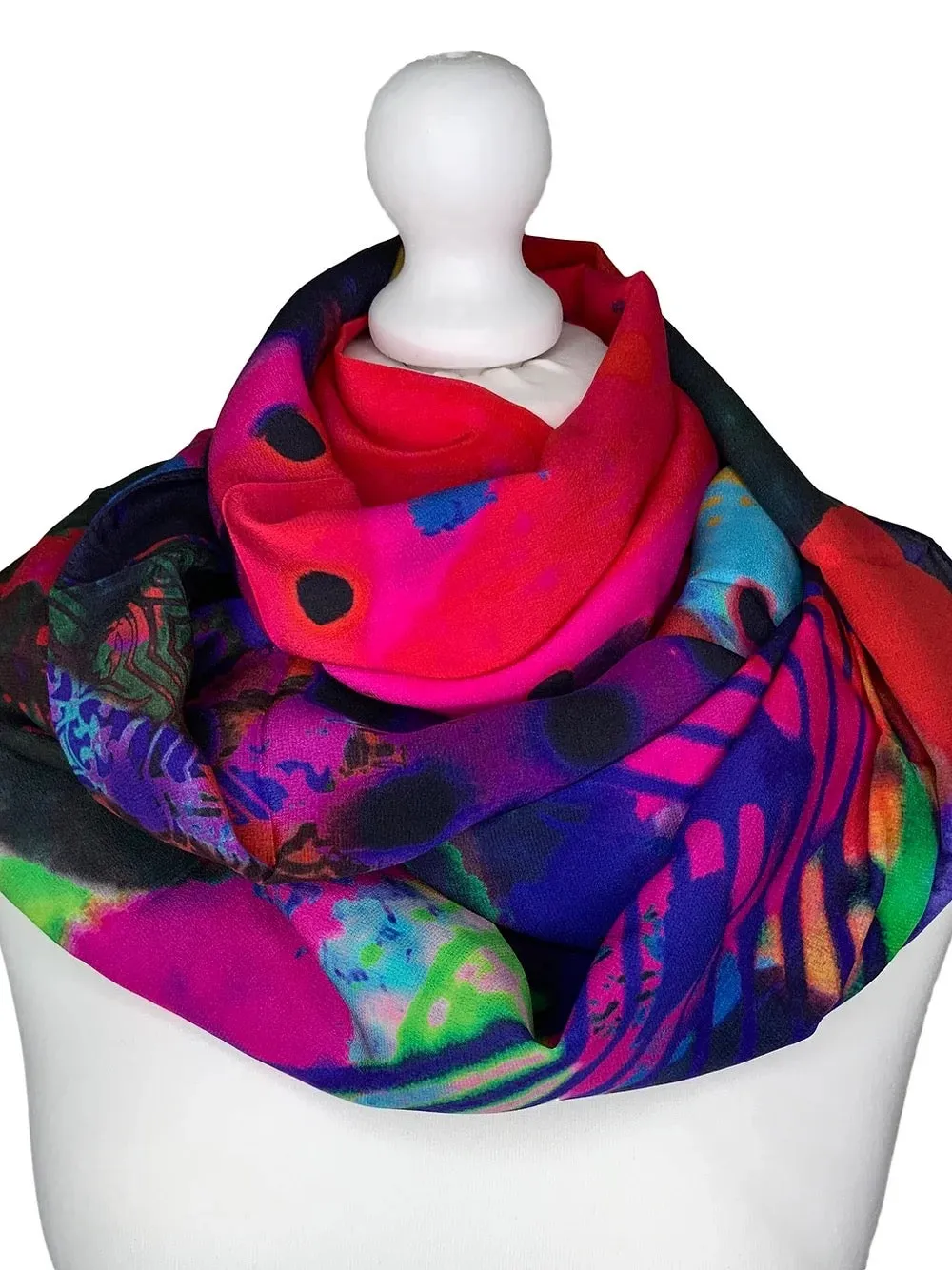 Rectangle 100% Silk Scarf by Clare O Connor - Irish Artist