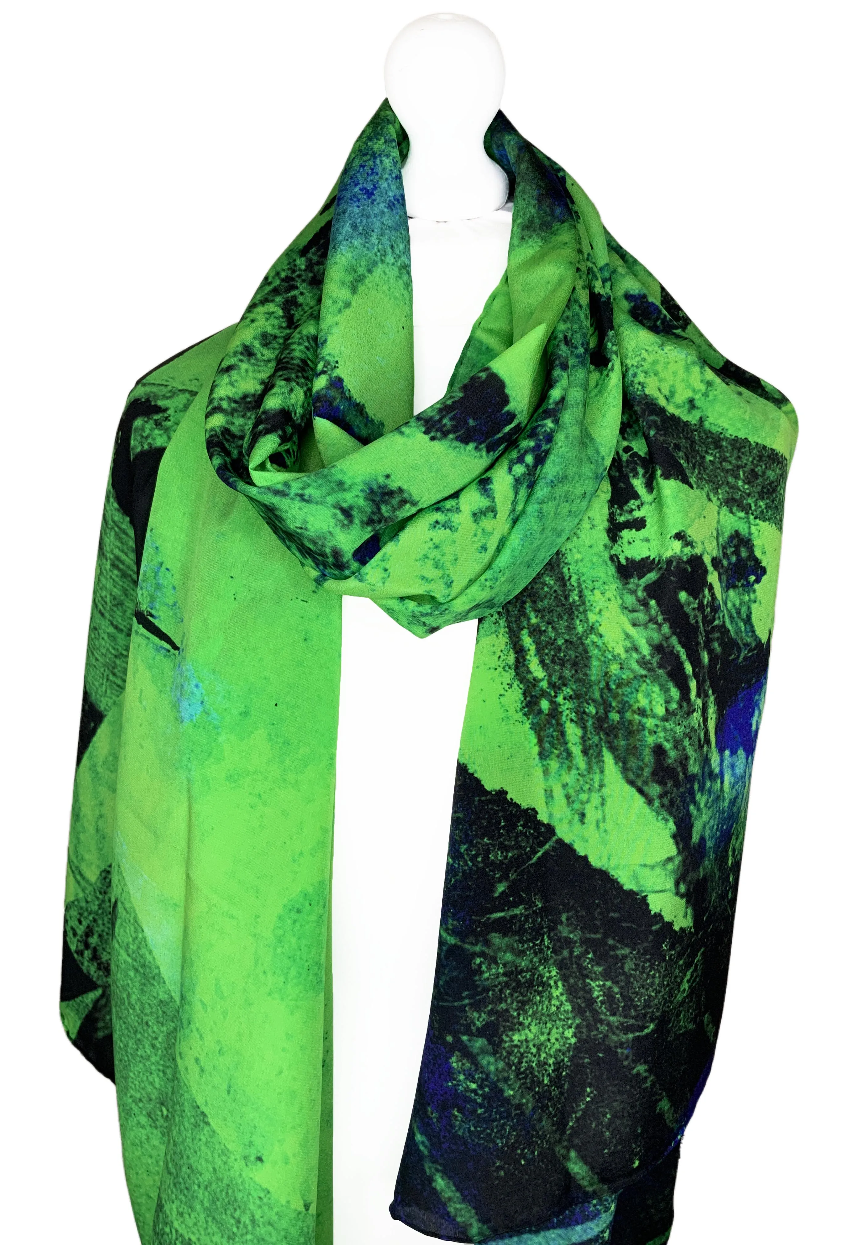 Rectangle 100% Silk Scarf by Clare O Connor - Irish Artist