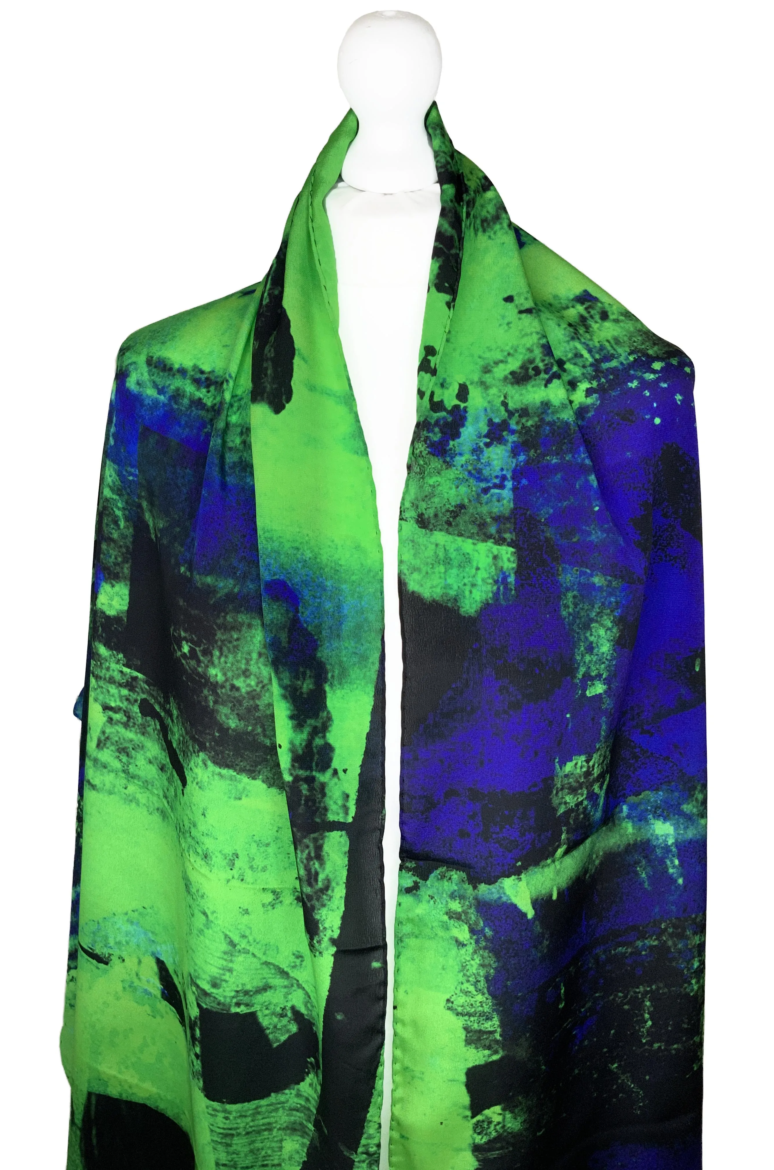 Rectangle 100% Silk Scarf by Clare O Connor - Irish Artist