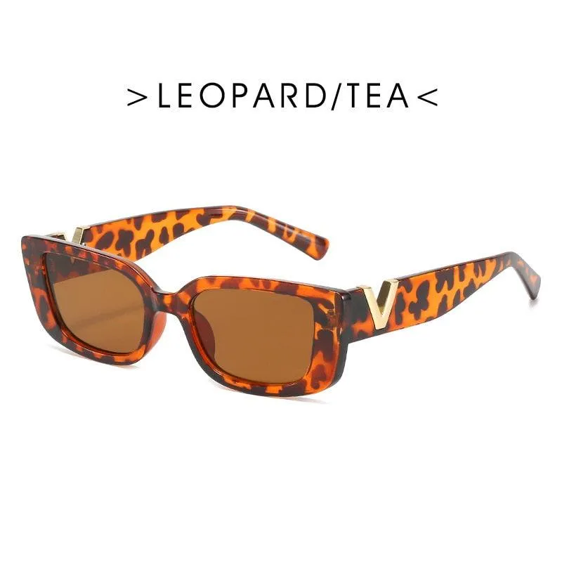 Retro Cat Eye Frame Sunglasses, Luxury V Sunglasses