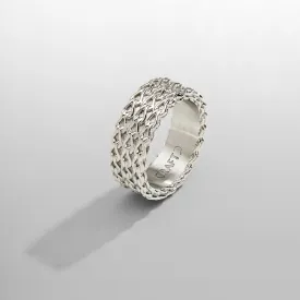 Rope Stack Ring (Silver)