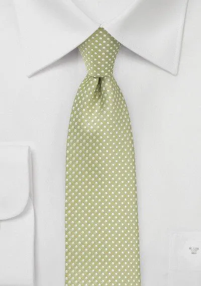 Sage Green Pin Dot Necktie