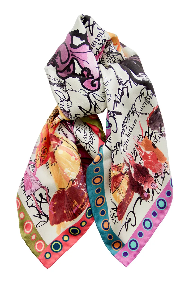 Silk scarf "Croquis" Lacroix - grey