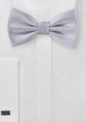 Silver MicroTexture Bowtie