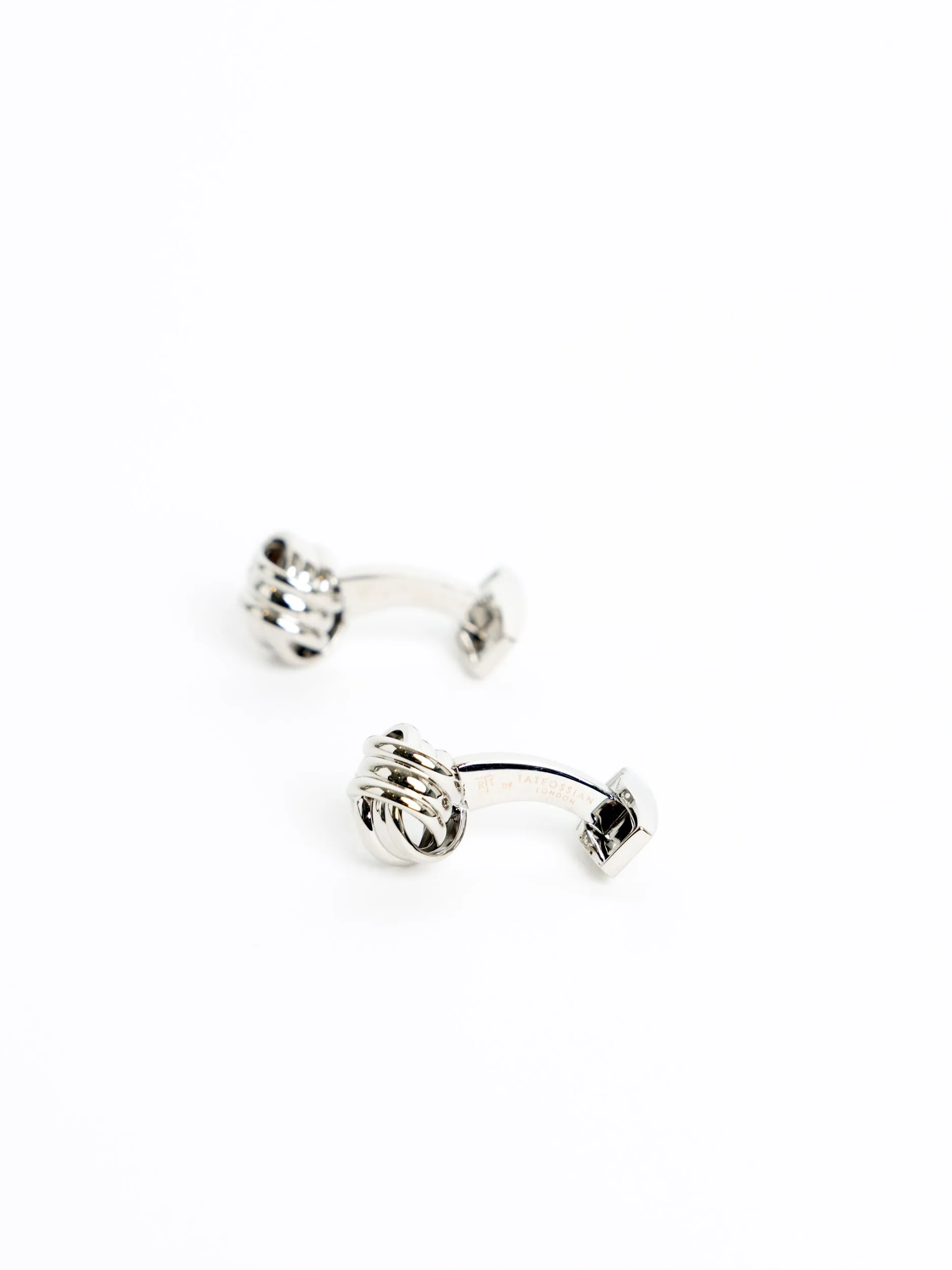 Silver Palladium Plated Cable Knot Cufflinks