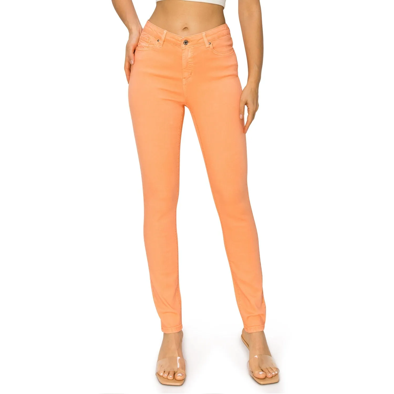 Soft Stretchy High Rise The Everyday Skinny Jeans - Papaya