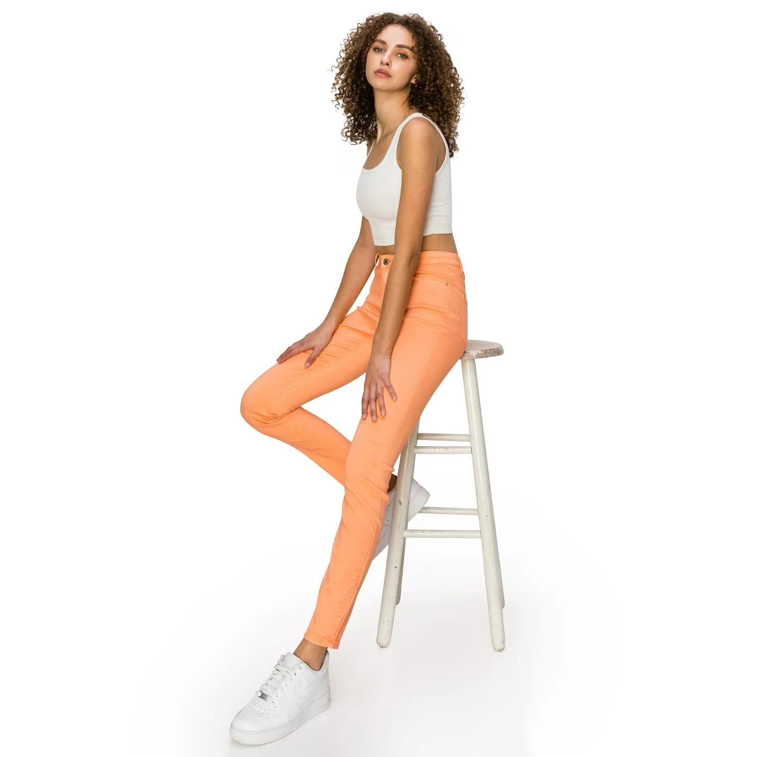 Soft Stretchy High Rise The Everyday Skinny Jeans - Papaya