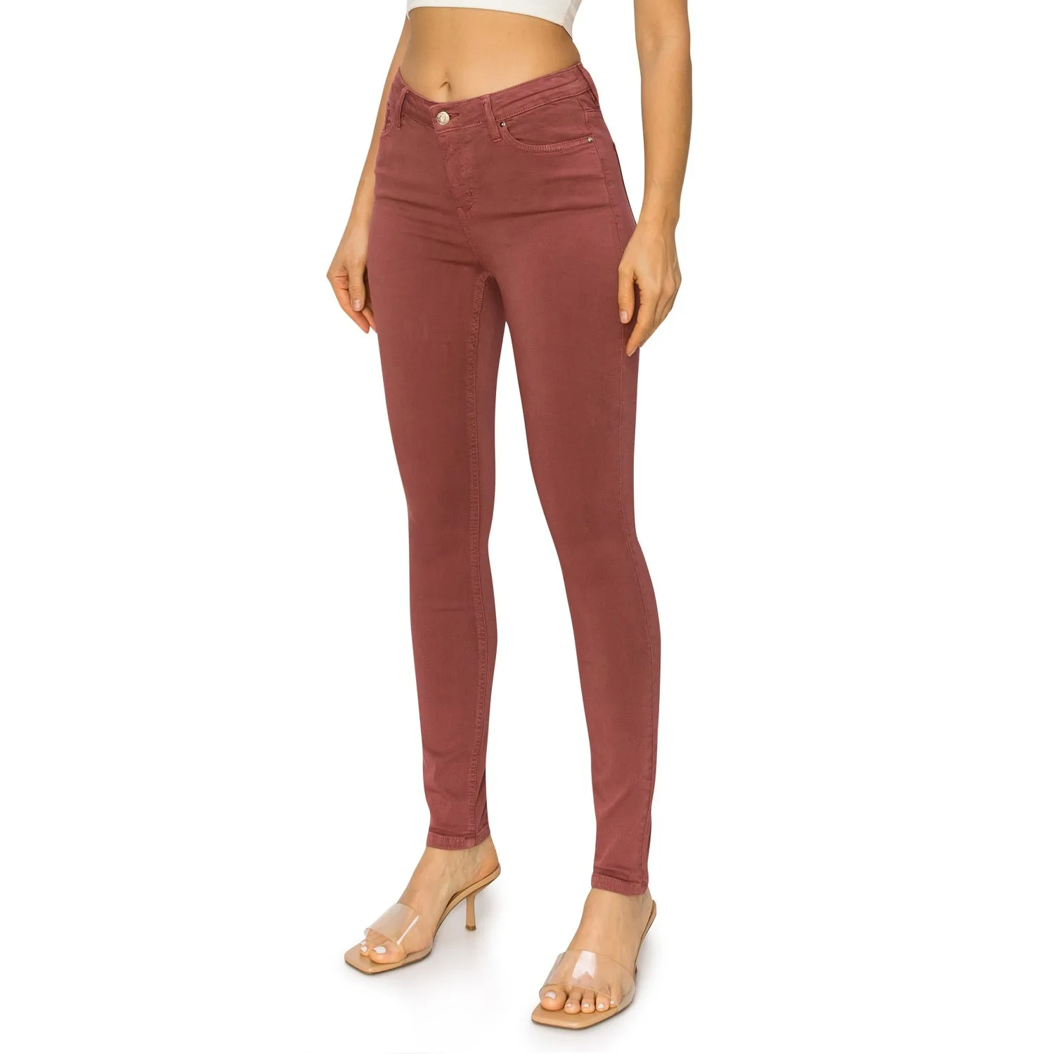 Soft Stretchy High Rise The Everyday Skinny Jeans - Red Argil