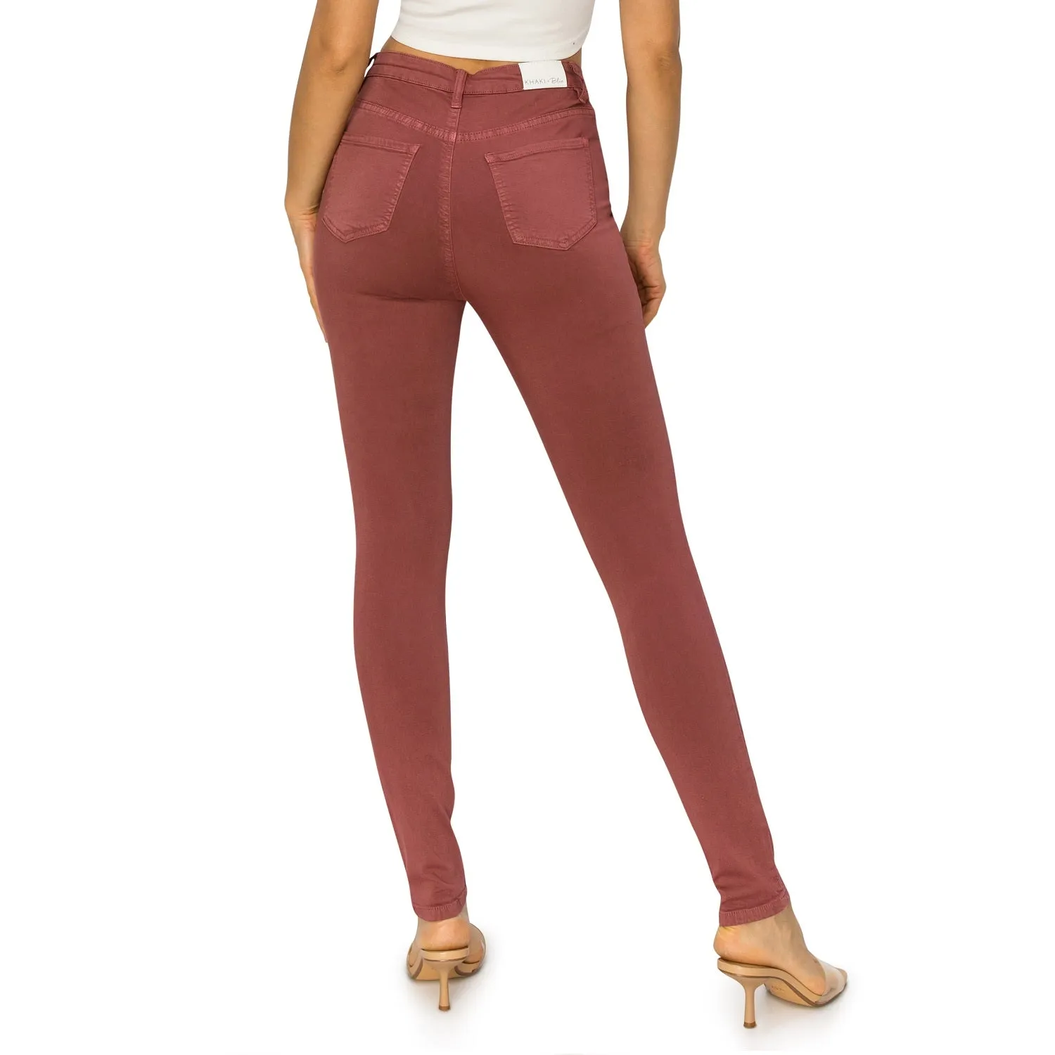 Soft Stretchy High Rise The Everyday Skinny Jeans - Red Argil