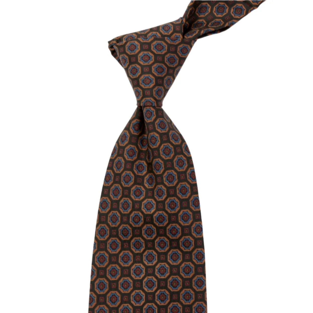 Sovereign Grade Brown/Tan Floral Medallion Ancient Madder Tie