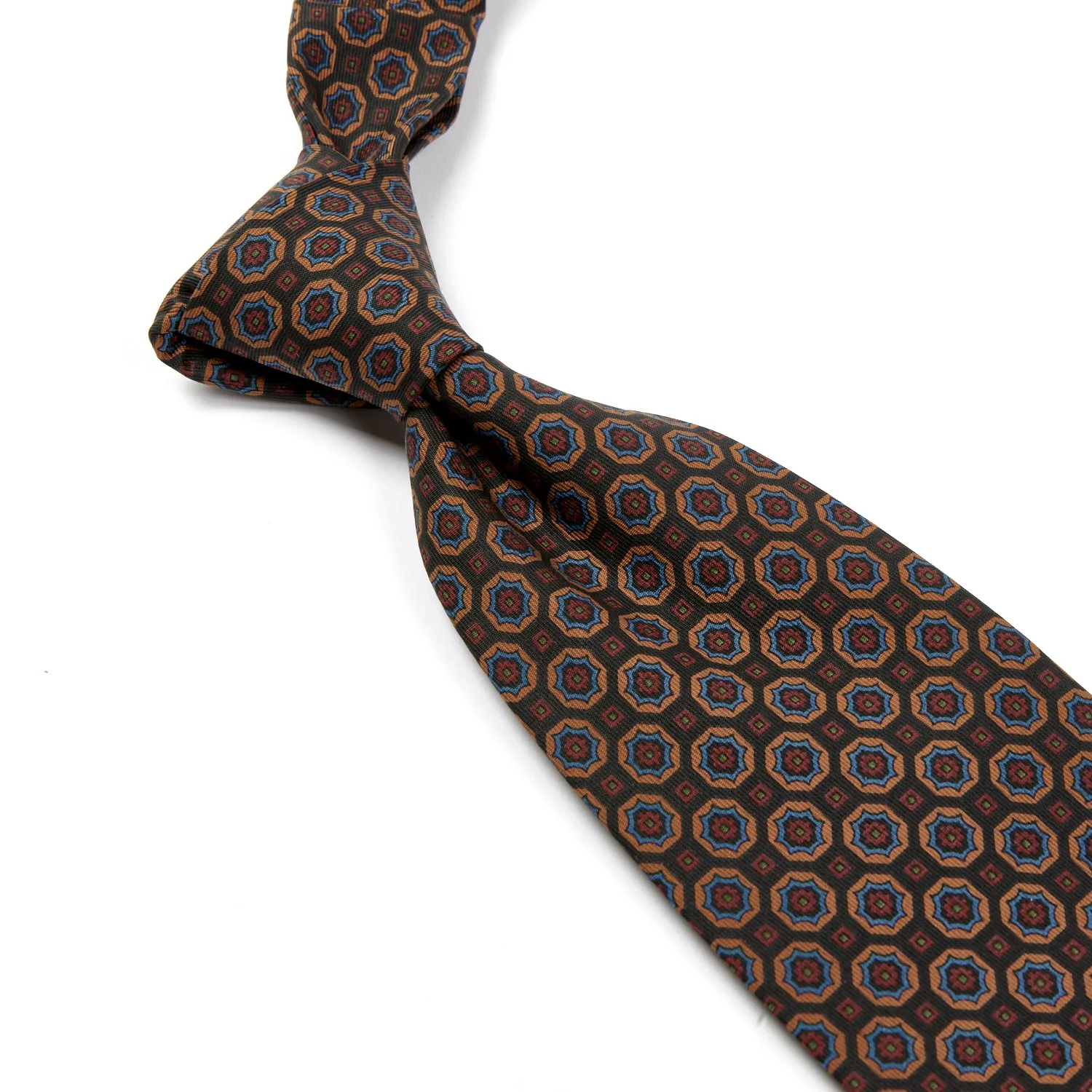 Sovereign Grade Brown/Tan Floral Medallion Ancient Madder Tie