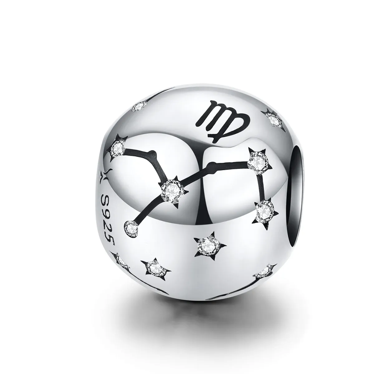 Sparkling Zodiac Constellation Charm 925 Sterling Silver