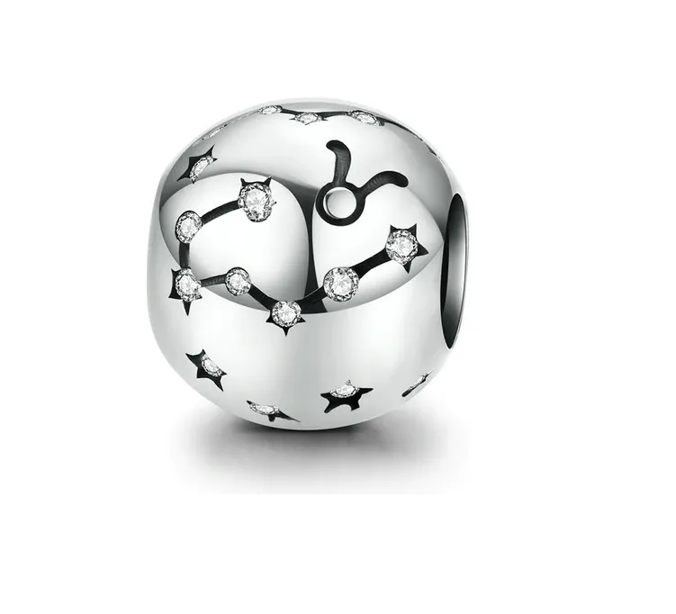 Sparkling Zodiac Constellation Charm 925 Sterling Silver