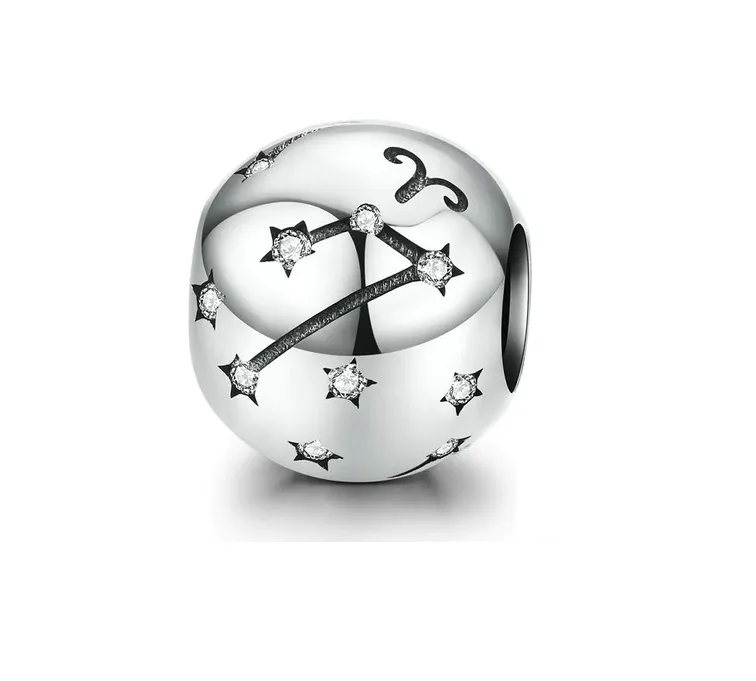 Sparkling Zodiac Constellation Charm 925 Sterling Silver