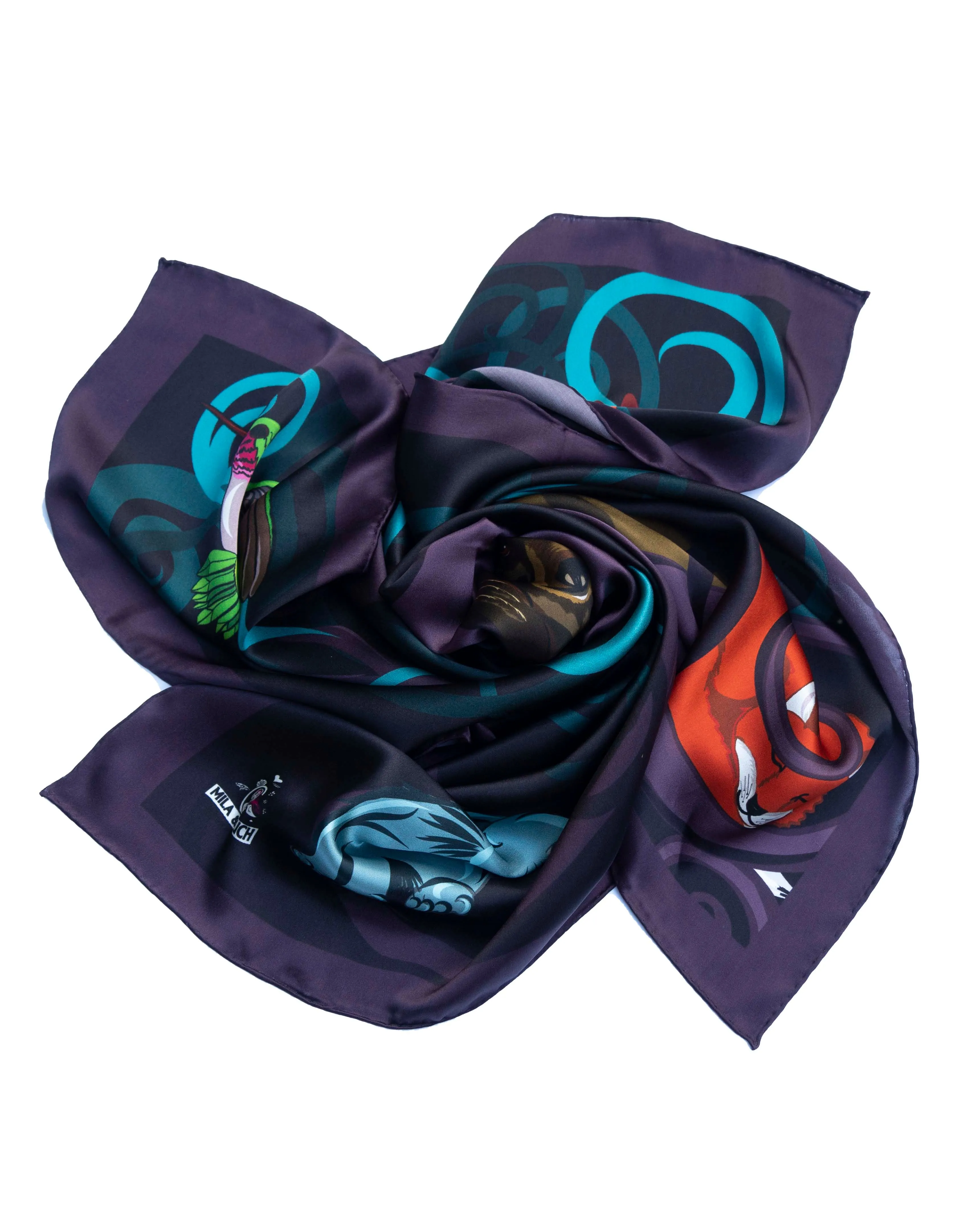 Strength In The Forest Silk Twill Scarf