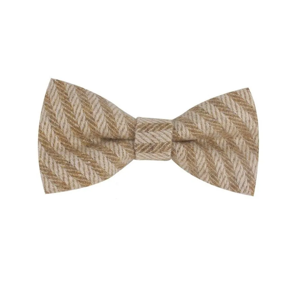 Striped Wool Bow Tie Pre-Tied