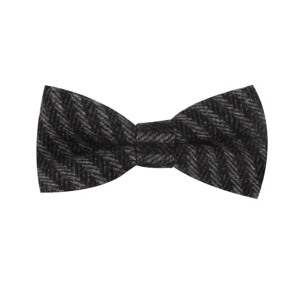 Striped Wool Bow Tie Pre-Tied