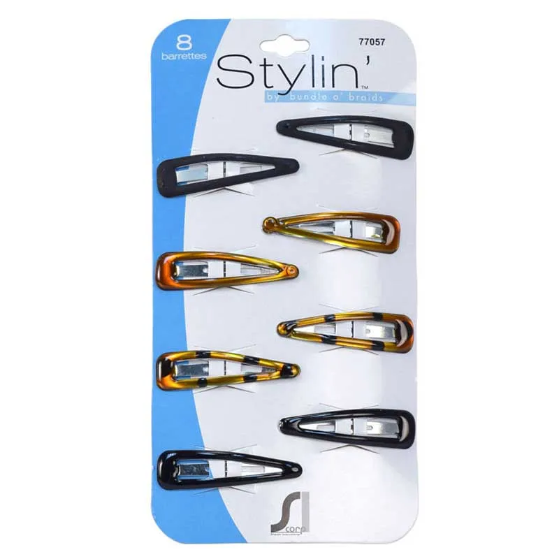 Stylin' Assorted Snap Barrette - 8pk