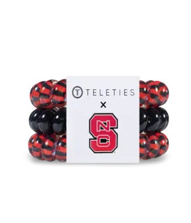 Teleties Hair Tie - Large Band Pack of 3 - North Carolina State University