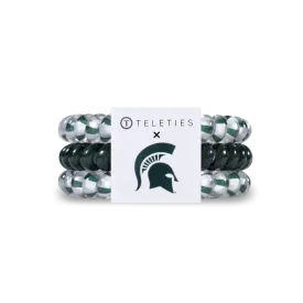 Teleties Hair Tie - Small Band Pack of 3 - Michigan State University