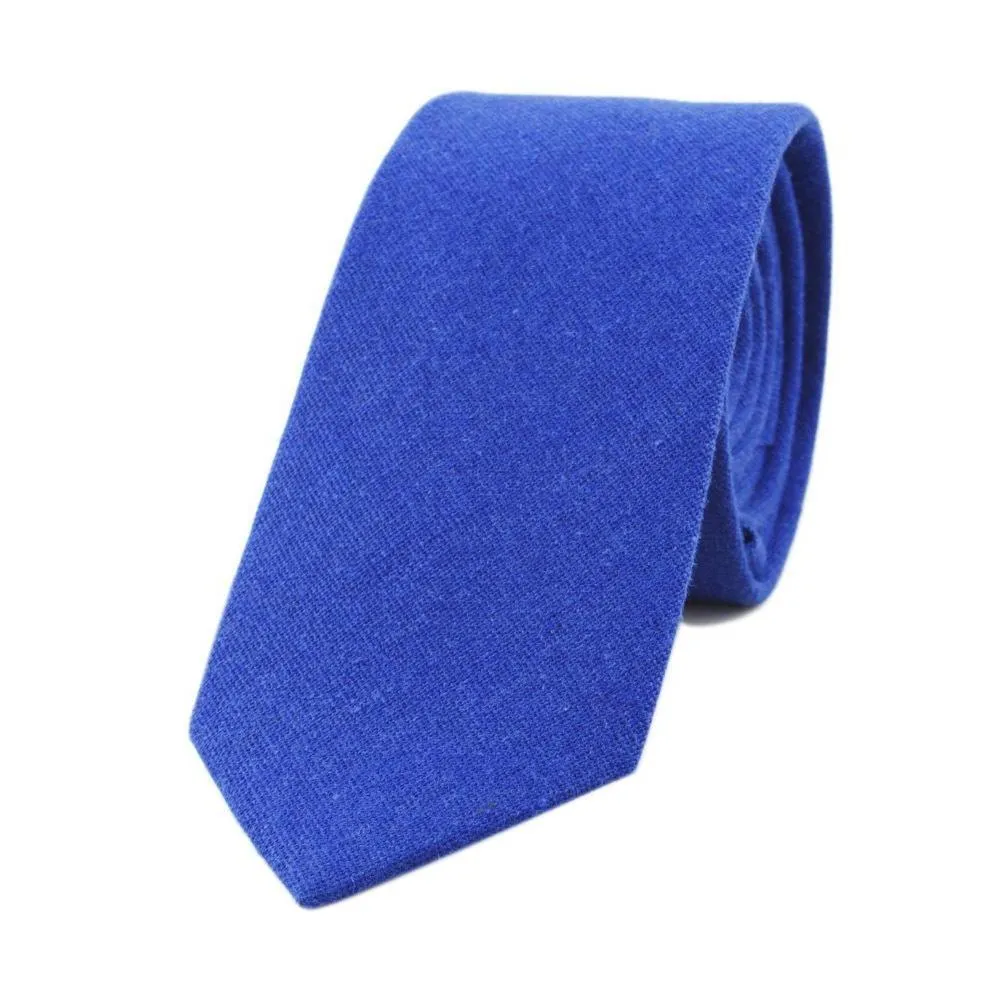 Textured Solid Linen Slim Tie