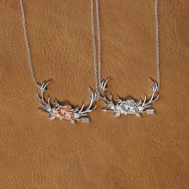 The Antler & Floral Necklace