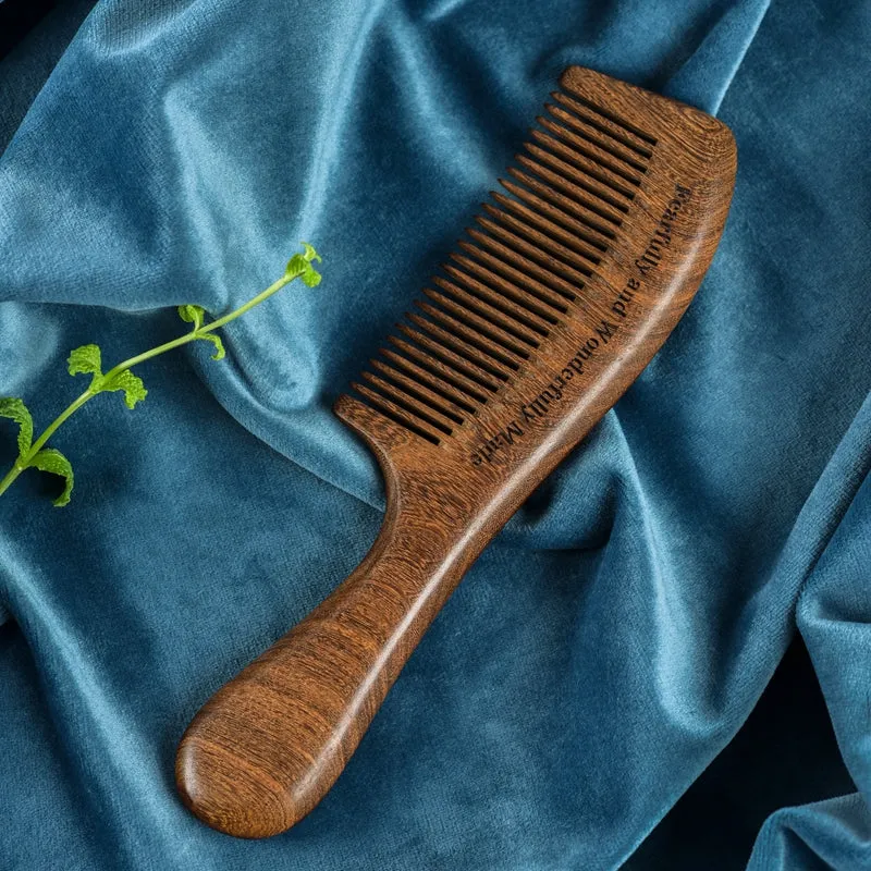 'The very hairs of your head are all numbered(Matt.10:26)', Deluxe Sandalwood Comb