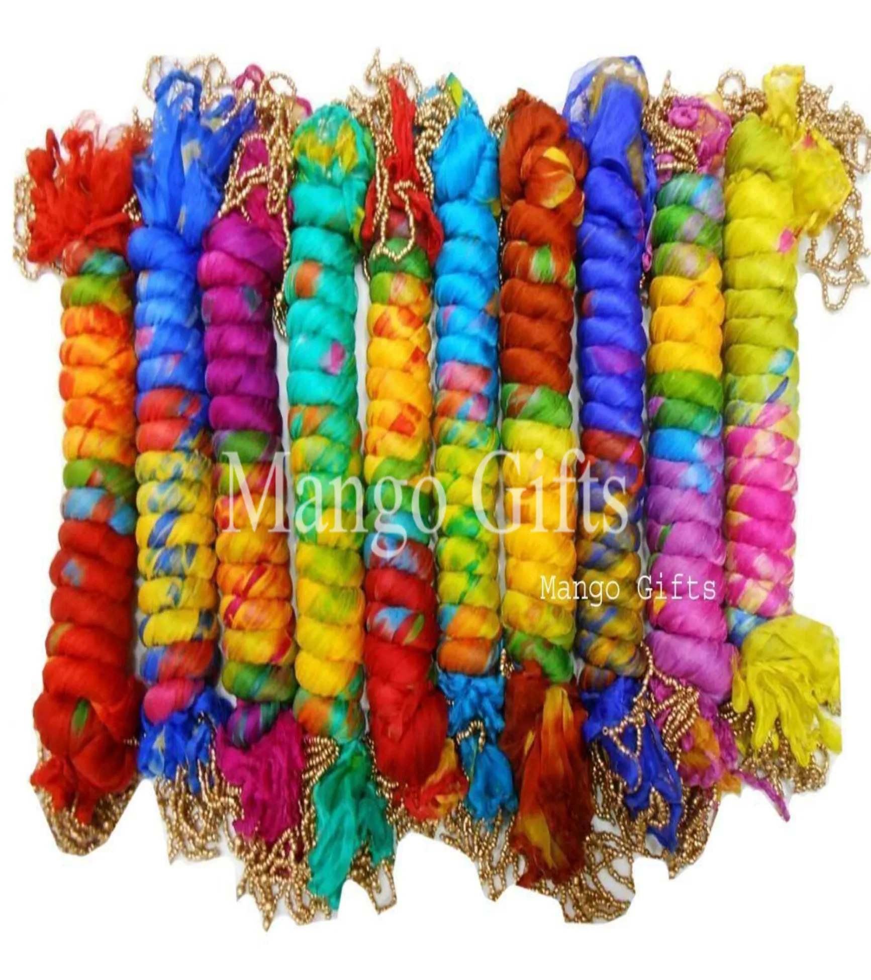 Tie-Dye Chiffon Scarves Stoles Wrap Dupatta Multi Coloured Women Sari Scarf Boho Fashion Accessories