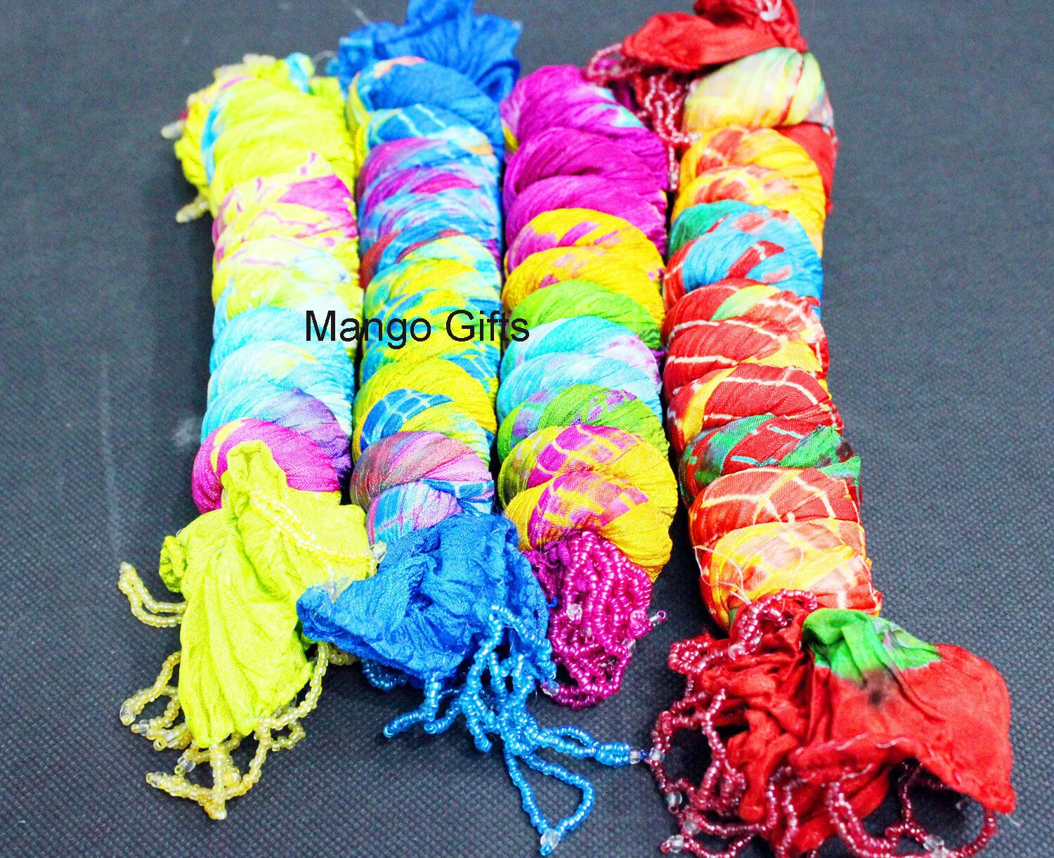 Tie-Dye Chiffon Scarves Stoles Wrap Dupatta Multi Coloured Women Sari Scarf Boho Fashion Accessories