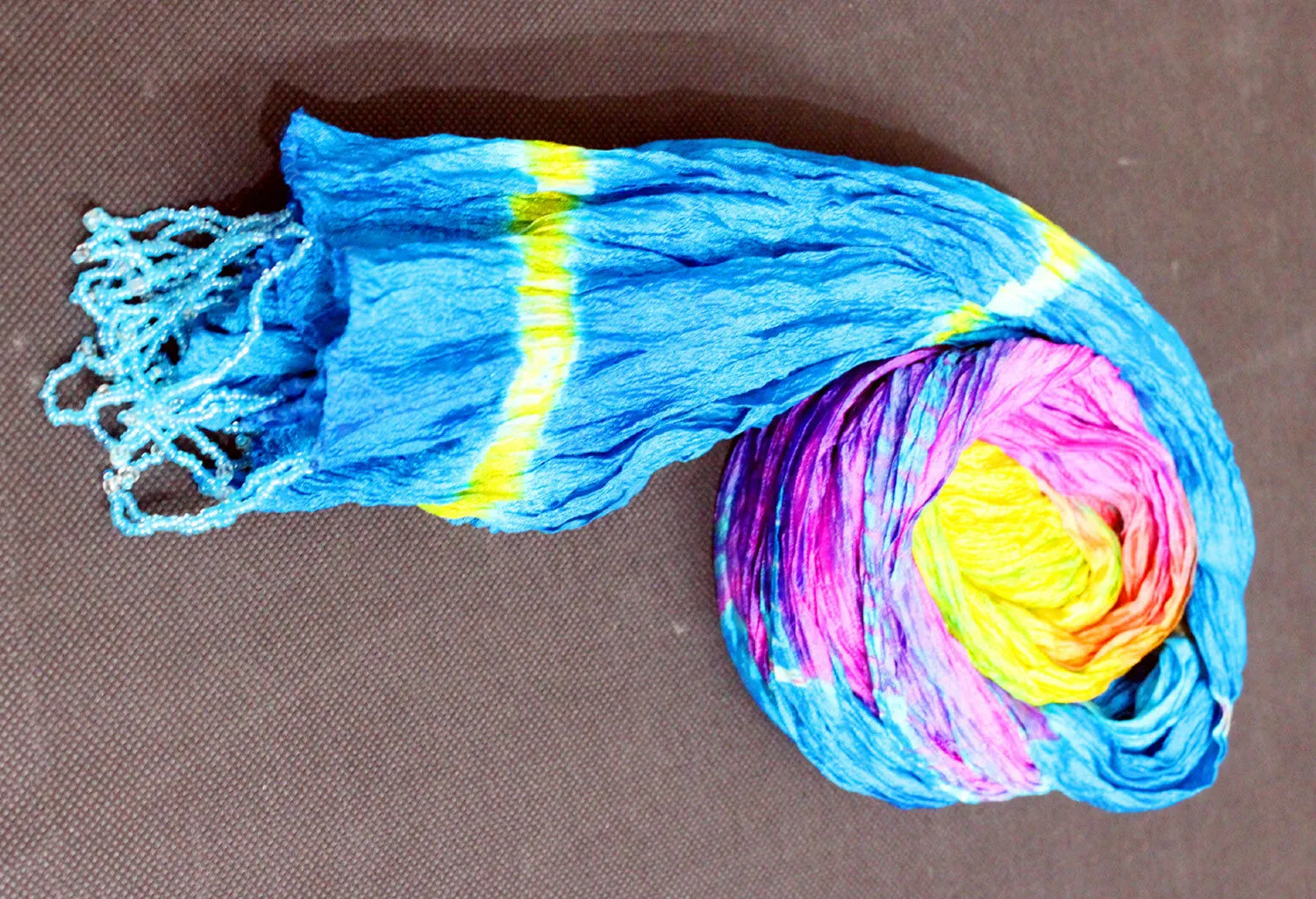 Tie-Dye Chiffon Scarves Stoles Wrap Dupatta Multi Coloured Women Sari Scarf Boho Fashion Accessories