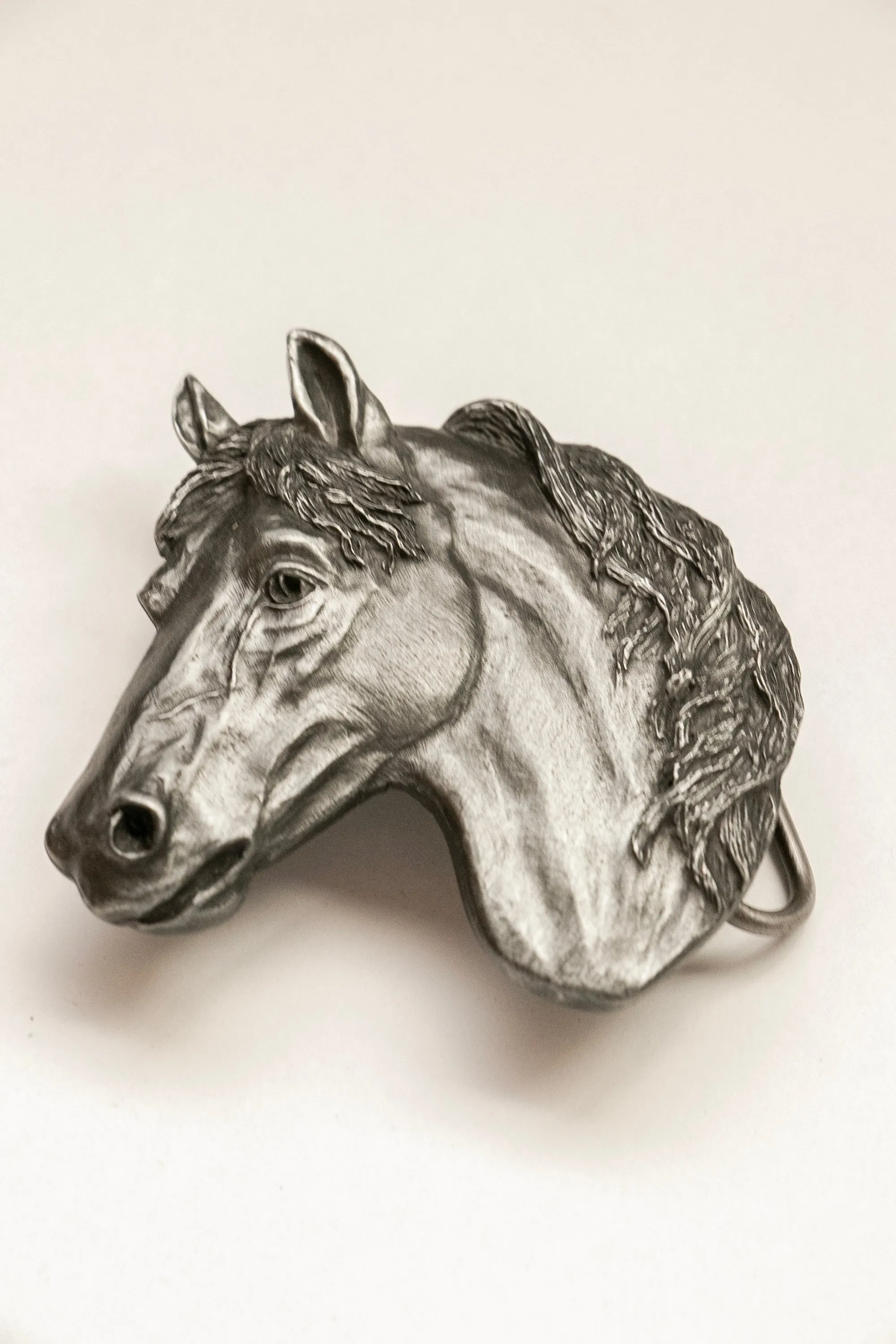 Vintage Belt Buckle Western Horse Head Siskiyou 1990s