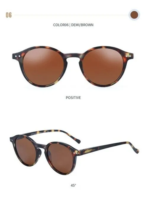 Vintage Chic: Small Round Frame Polarized Sunglasses for Men