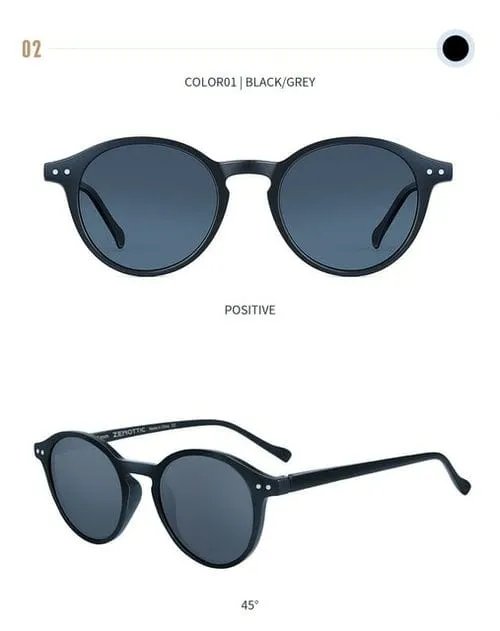 Vintage Chic: Small Round Frame Polarized Sunglasses for Men