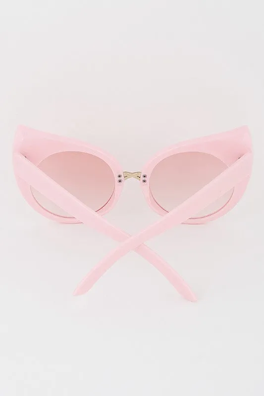 Yvonne Round Cat Eye Sunglasses