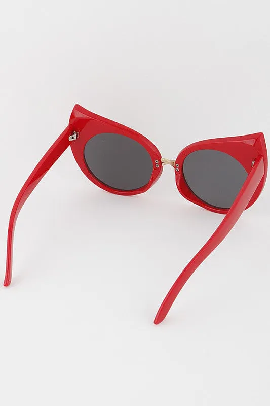 Yvonne Round Cat Eye Sunglasses